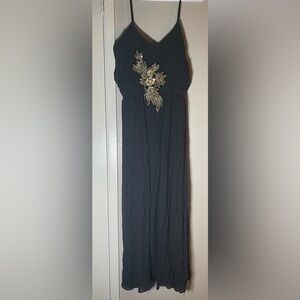 Black Embellished Maxi Dress